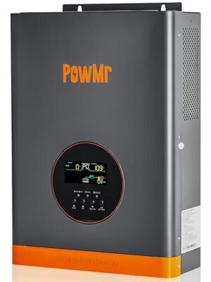 Hybrid Solar Inverter 3000W, 24VDC to 110/120VAC, Off Grid Low Frequency Inverter w/Peak 9000W, Max PV Array 1600W, PV Voc max 105 Vdc, 60A MPPT Charge Controller, for 24V Lead Acid & Lithium Battery