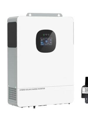 POWLAND 10000W Grid-Tied Hybrid Solar Inverter with WiFi | Battery-Free Design | 48V DC to 120V/240V AC Split Phase | Built-in 250A MPPT | Works with 48V LiFePO4/Lead Acid Batteries, UL1741