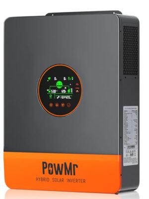 PowMr 5000W Hybrid Solar Inverter 48V DC to 110V/120VAC, 5200W Split Phase Inverter with 100A MPPT Controller, Max. PV Input 6KW 500VDC, For 48V Lead Acid, Li, Batteryless Run [Up to 6 Units Parallel]