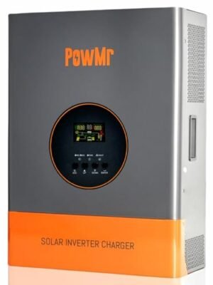 PowMr 5000W Solar Inverter 48VDC to 110VAC, 5kW Off-Grid Hybrid Inverter w/ 120A MPPT Charge Controller Built-in, Pure Sine Wave Inverter for 48V Lead-Acid and Lithium Battery, Peak Power:15000W
