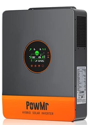 PowMr 5000W Solar Inverter 48VDC to 110VAC, 5kW Split Phase Inverter with 100A MPPT Controller Built-in, Max.PV Input 5500W, 500VDC, Pure Sine Wave, Support Up to 6 Units in Parallel