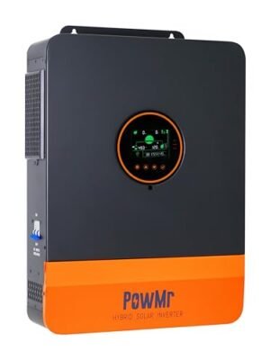 PowMr 6500W Hybrid Solar Inverter, 48V DC to 110V/220V AC, Split Phase Inverter with 140A MPPT Controller, Max PV Input 10KW, 500VDC, Supports Up to 6 in Parallel, for Lead Acid Lithium Battery