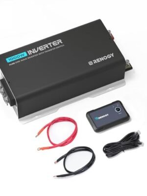 Renogy Inverter PUH, 1000W Pure Sine Wave Power Inverter with UPS Transfer Switch & Bluetooth, 12V DC to 120V AC Converter for RV, Truck, Home,Camping - 2000W Surge Power, Remote Monitoring
