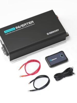 Renogy Inverter PUH, 2000W Pure Sine Wave Power Inverter with UPS Transfer Switch & Bluetooth, 12V DC to 120V AC Converter for RV, Truck, Home,Camping - 4000W Surge Power, Remote Monitoring
