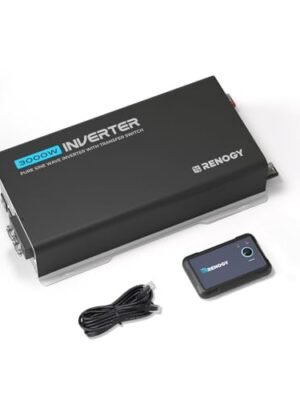 Renogy Inverter PUH, 3000W Pure Sine Wave Power Inverter with UPS Transfer Switch & Bluetooth, 12V DC to 120V AC Converter for RV, Truck, Home,Camping - 6000W Surge Power, Remote Monitoring