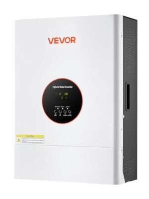 VEVOR 6400W 48V Hybrid Solar Inverter, 120V/240V Split Phase, Built-in 120A MPPT Solar Charge Controller, Low Frequency Pure Sine Wave Power Inverter, for Lead Acid Lithium Battery Off-Grid, NO WiFi